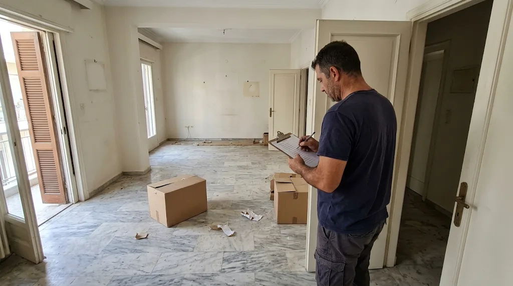 Τελικός έλεγχος σε άδειο διαμέρισμα μετά τη μετακόμιση